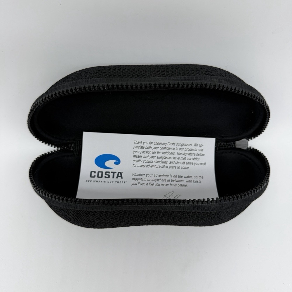 Costa Del Mar Zippered Sunglass Hard Case Clamshell Glasses Black‎ CASE ONLY